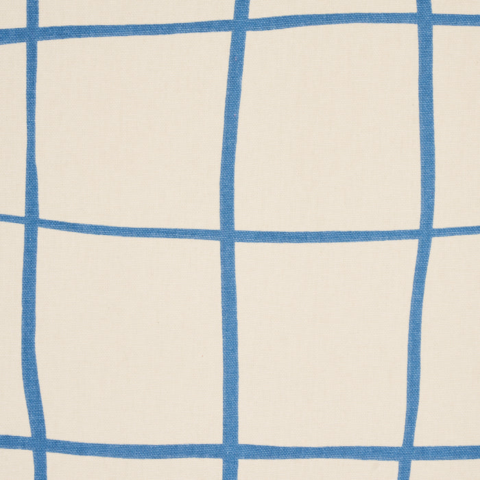 Schumacher Painterly Windowpane Blue Fabric 180292