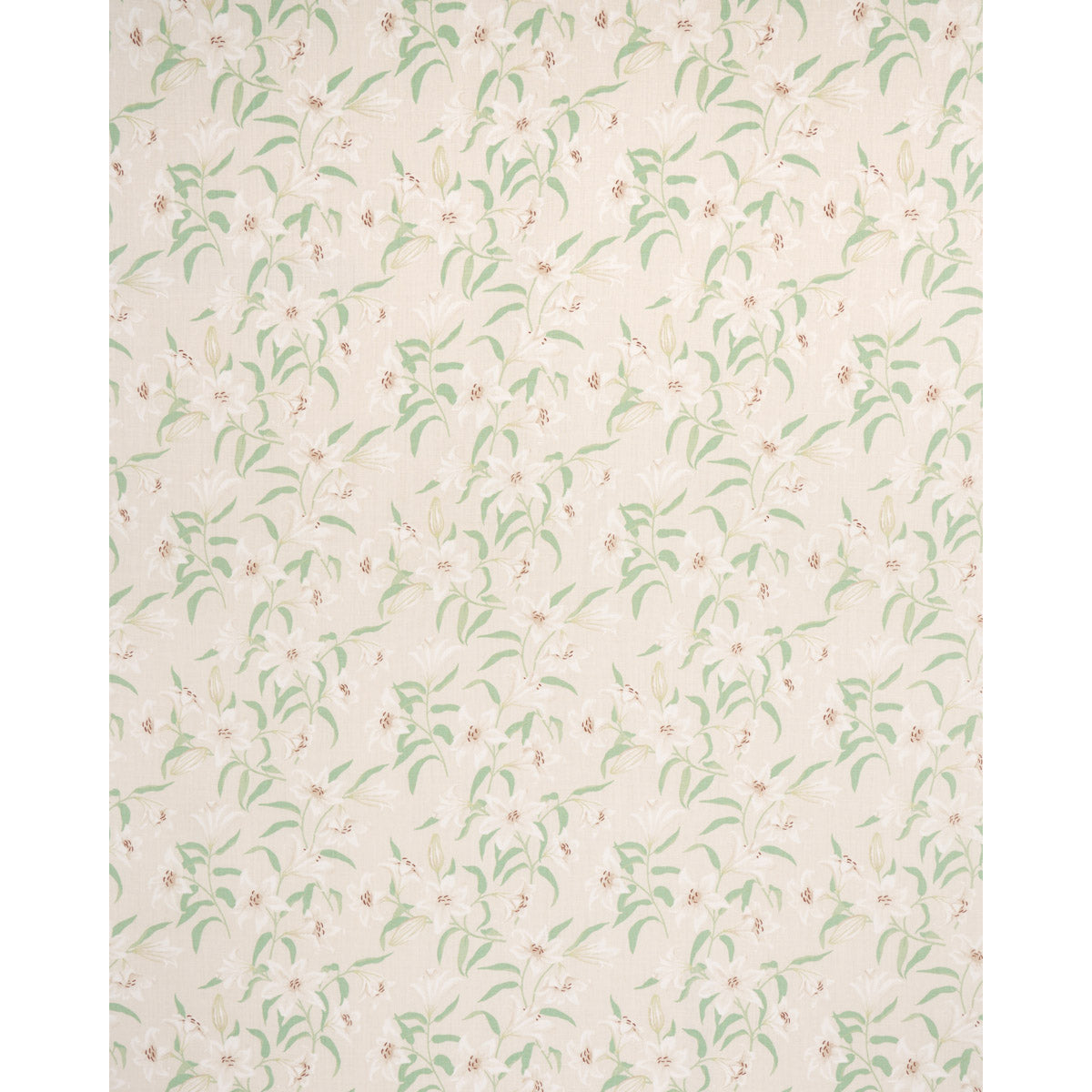 Schumacher Scattered Lilies Cream Fabric 180300