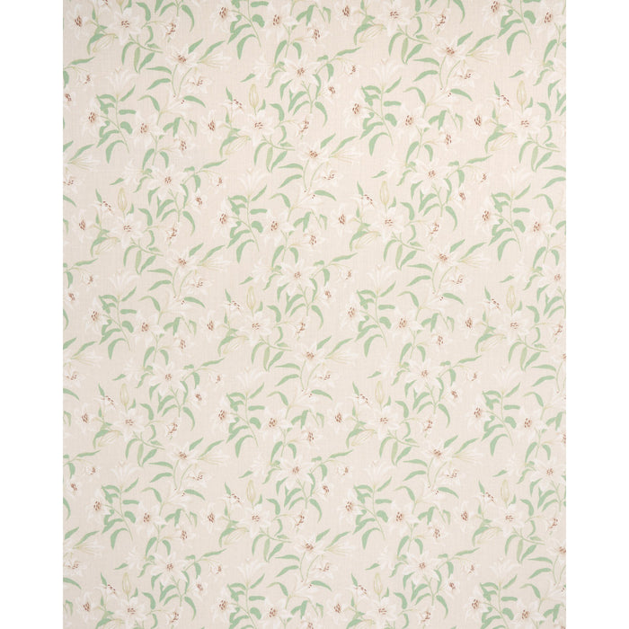 Schumacher Scattered Lilies Cream Fabric Sample 180300