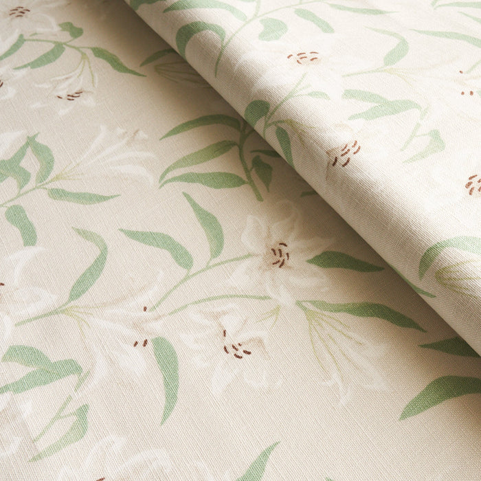 Schumacher Scattered Lilies Cream Fabric Sample 180300