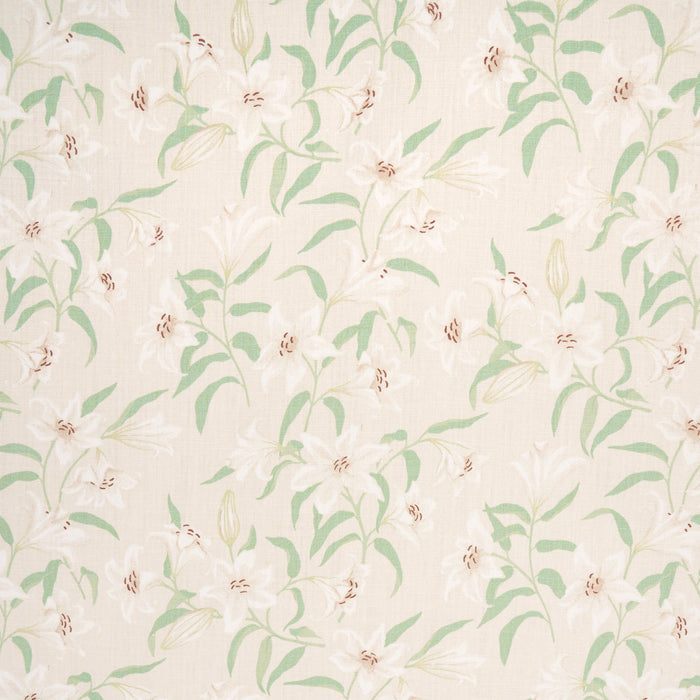 Schumacher Scattered Lilies Cream Fabric Sample 180300