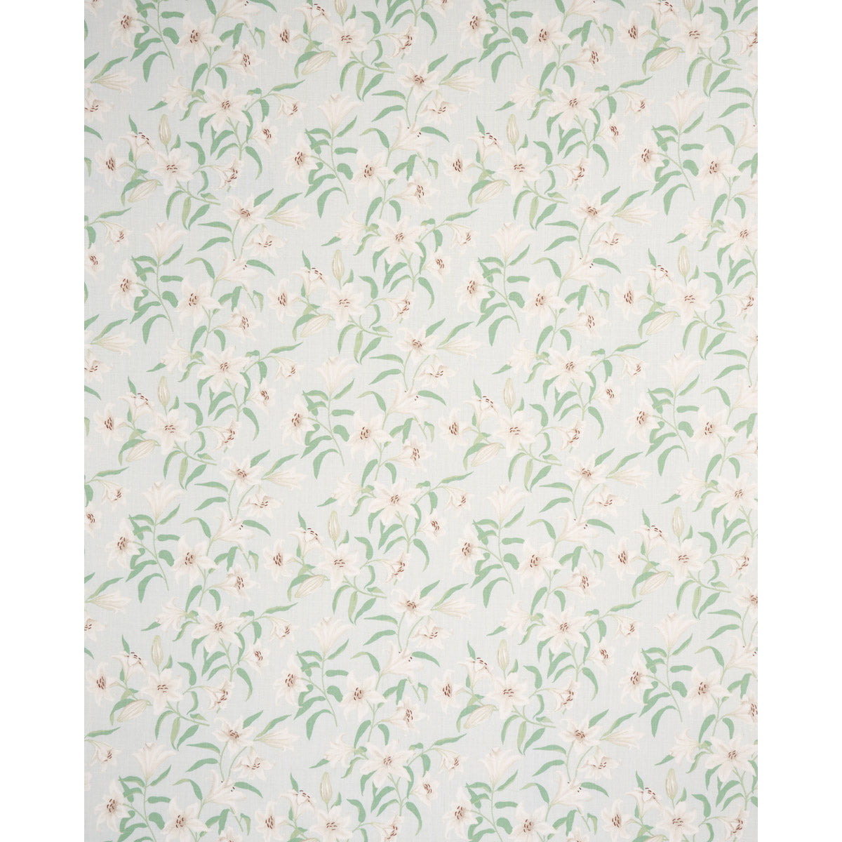 Schumacher Scattered Lilies Sky Fabric 180301