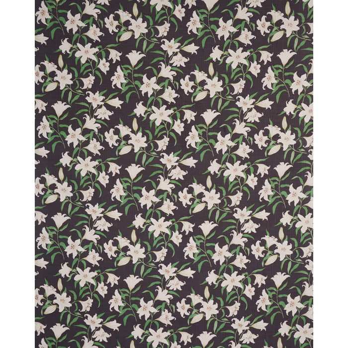 Schumacher Scattered Lilies Charcoal Fabric 180302