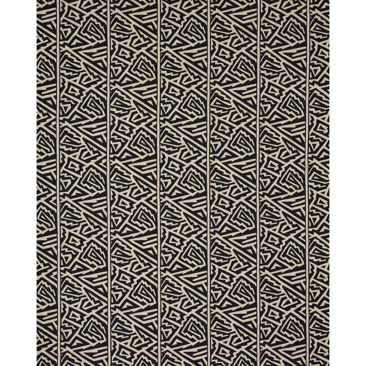 Schumacher Jagged Maze Black Fabric 180320