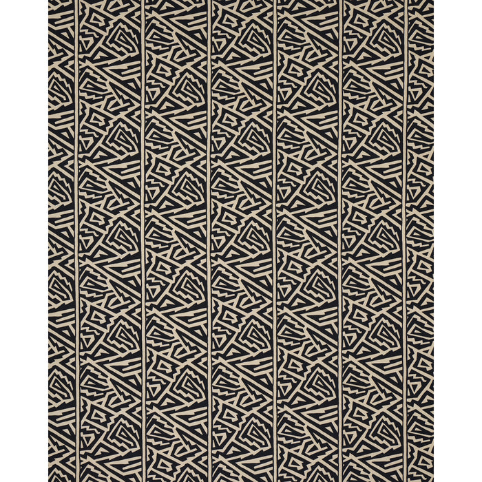 Schumacher Jagged Maze Black Fabric 180320