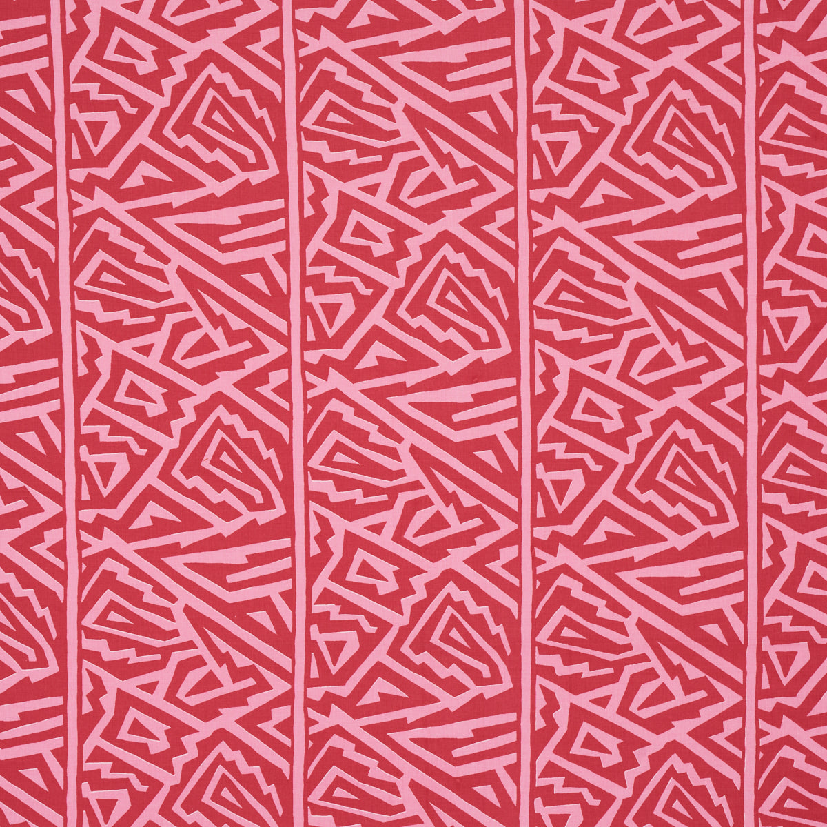 Schumacher Jagged Maze Pink Fabric 180322