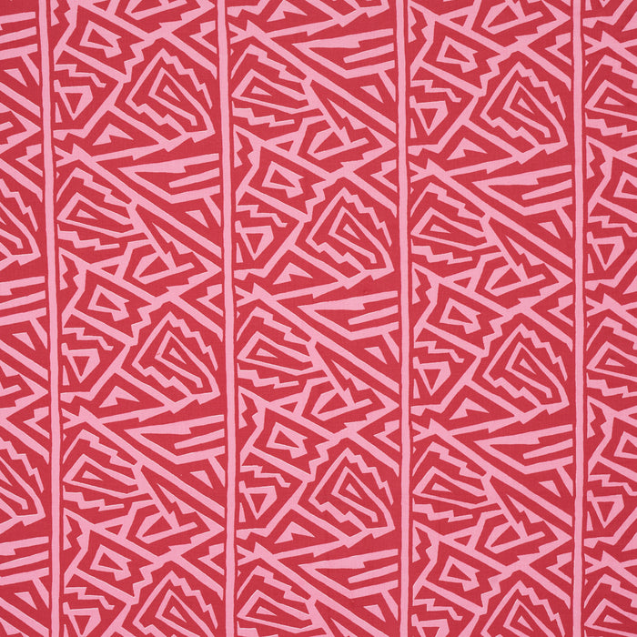 Schumacher Jagged Maze Pink Fabric 180322