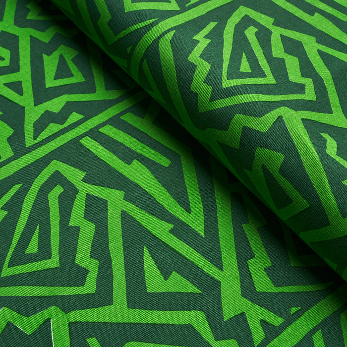 Schumacher Jagged Maze Green Fabric 180323