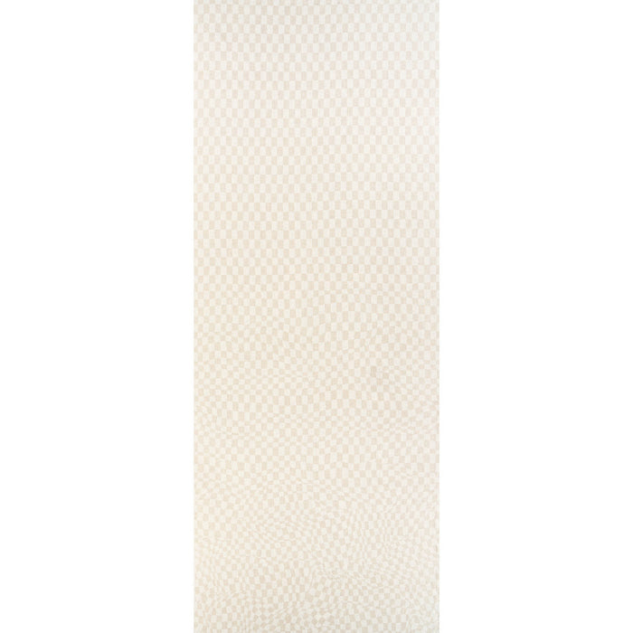 Schumacher Loose Check Panel Light Neutral Fabric Sample 180330