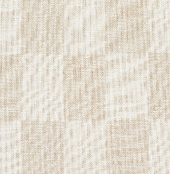 Schumacher Loose Check Panel Light Neutral Fabric Sample 180330