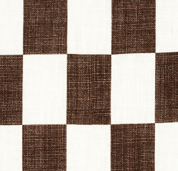 Schumacher Loose Check Panel Brown Fabric Sample 180331