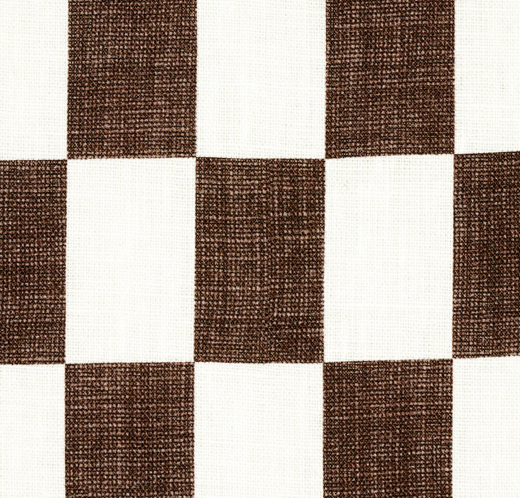 Schumacher Loose Check Panel Brown Fabric 180331