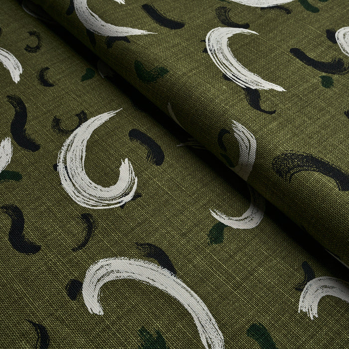 Schumacher Brushmark Olive Fabric 180402