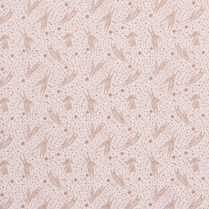 Schumacher Rabbit High Performance Print Blush Fabric Sample 180441