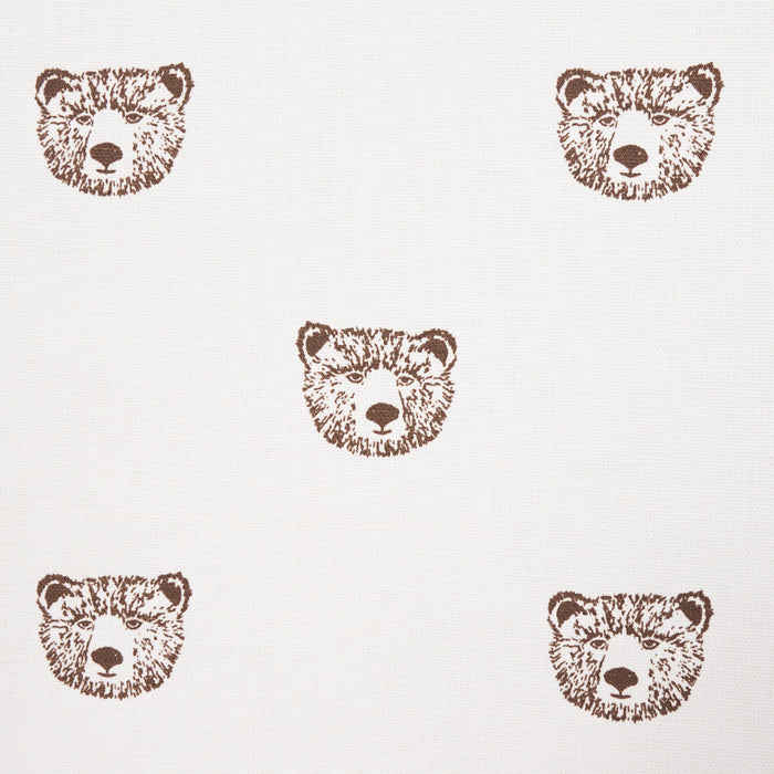 Schumacher Bear High Performance Print Ivory Fabric Sample 180470