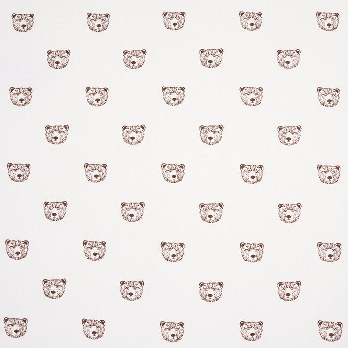 Schumacher Bear High Performance Print Ivory Fabric Sample 180470