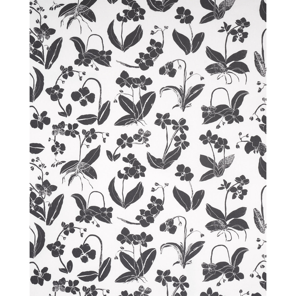 Schumacher Orchids Have Dreams Soft Black Fabric 180510