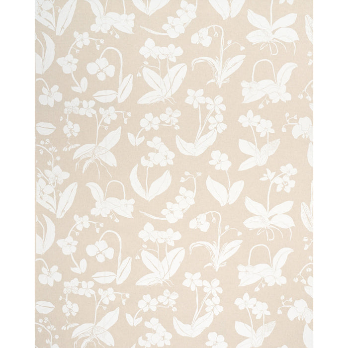 Schumacher Orchids Have Dreams Light Neutral Fabric Sample 180511