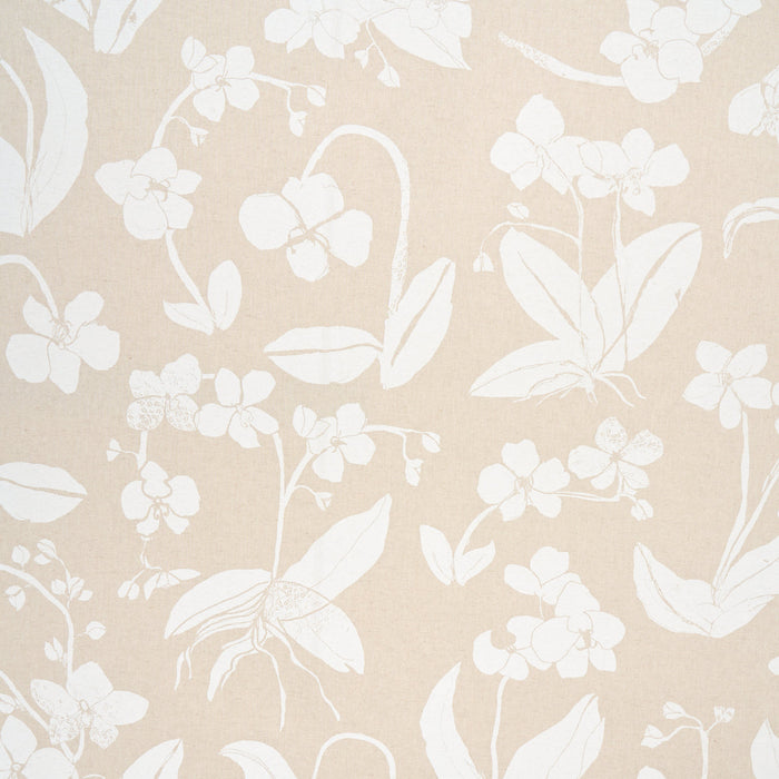 Schumacher Orchids Have Dreams Light Neutral Fabric Sample 180511