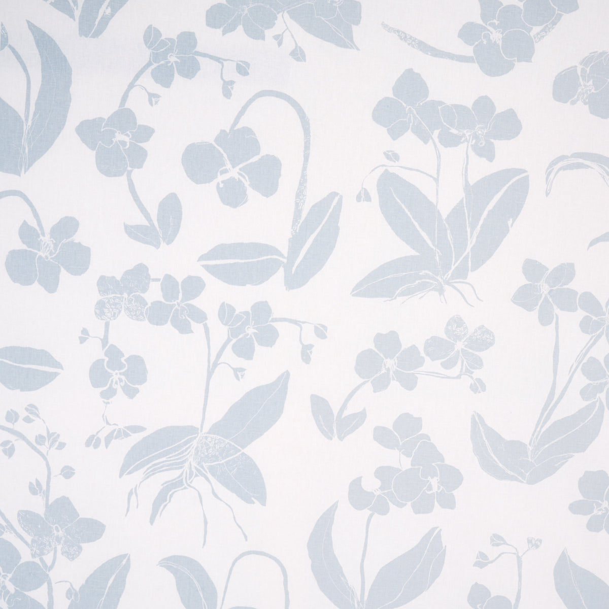 Schumacher Orchids Have Dreams Sky Fabric 180512