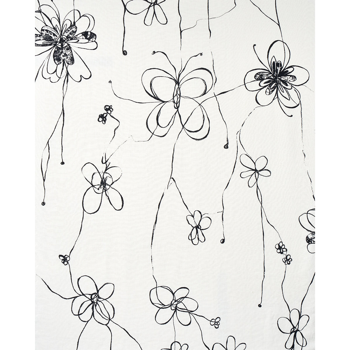 Schumacher Come Back As A Flower Soft Black Fabric 180520