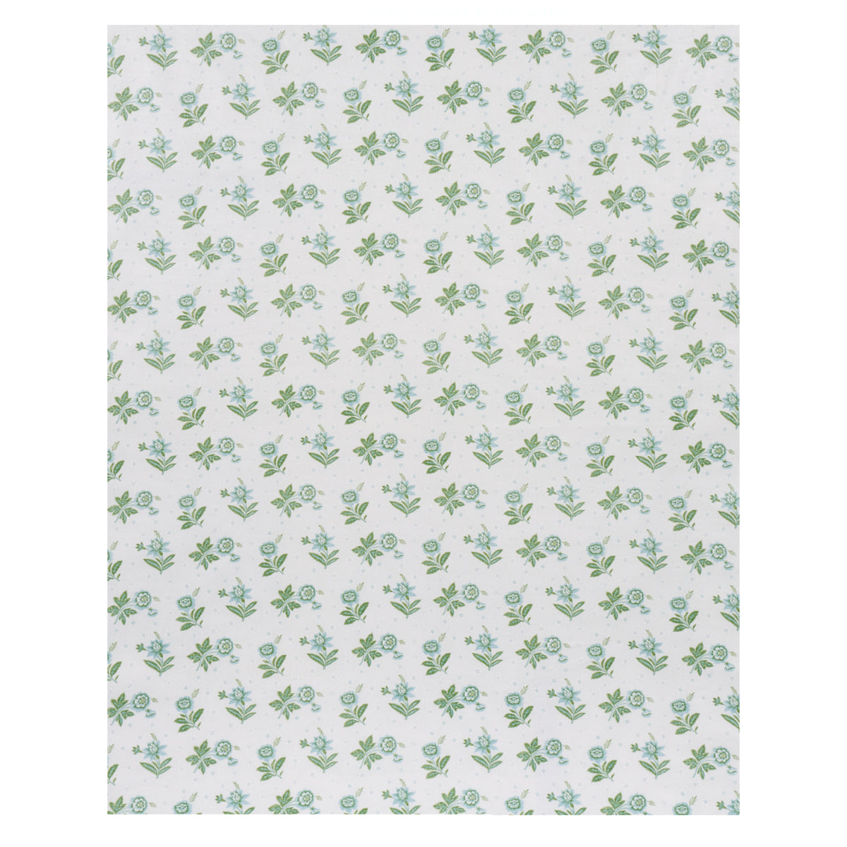 Schumacher Colline Leaf & Aqua Fabric Sample 180540