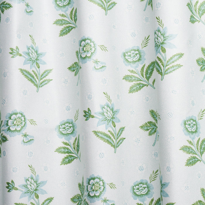 Schumacher Colline Leaf & Aqua Fabric 180540.0