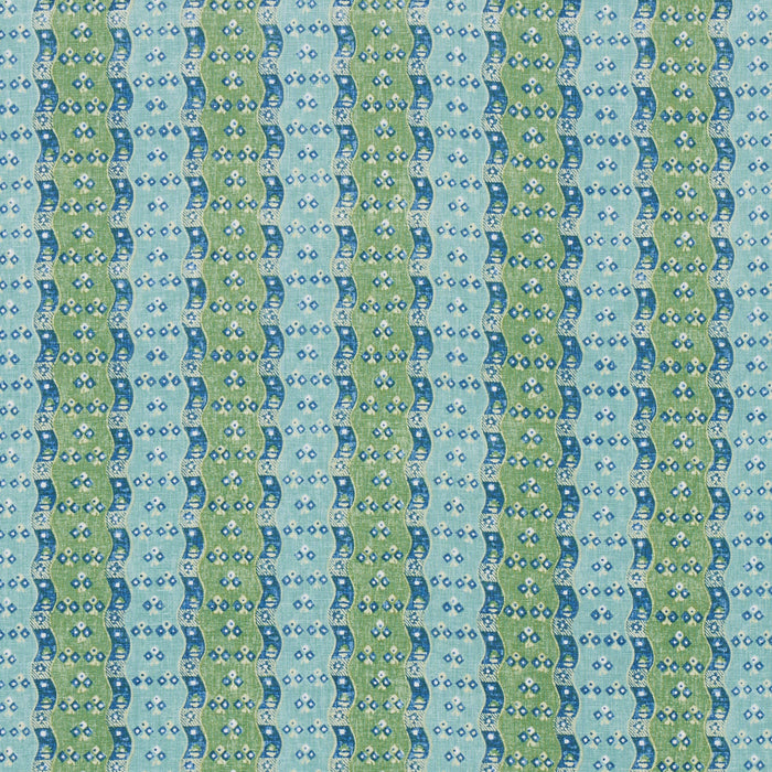 Schumacher Ottilie Stripe Green Fabric 180561.0