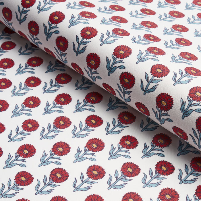 Schumacher Adeline Rouge & Blue Fabric 180582.0