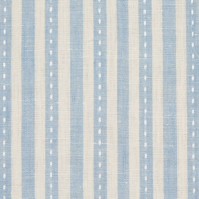 Schumacher Mathis Ticking Stripe Sky Fabric Sample 180590