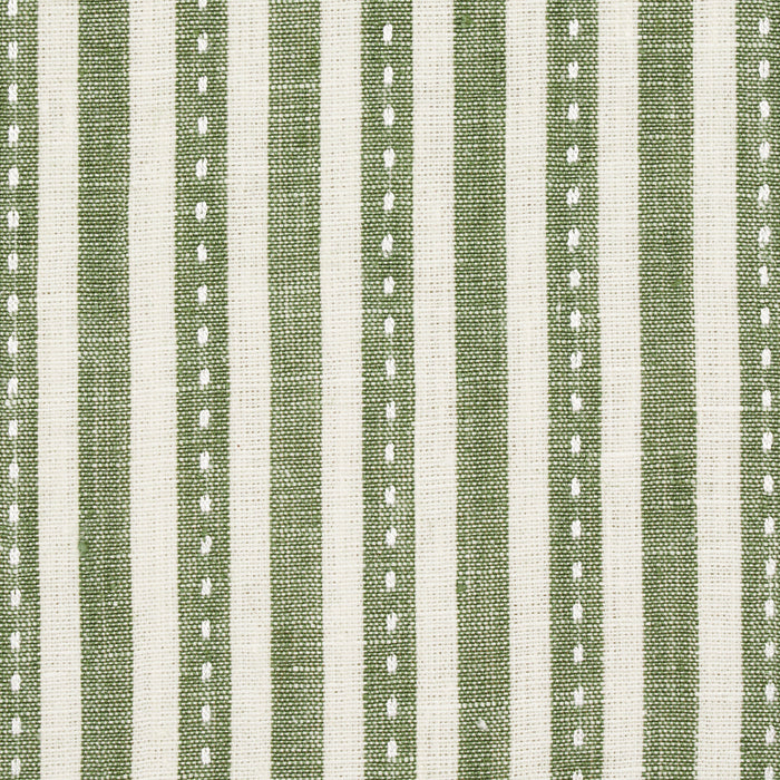 Schumacher Mathis Ticking Stripe Sage Fabric Sample 180591