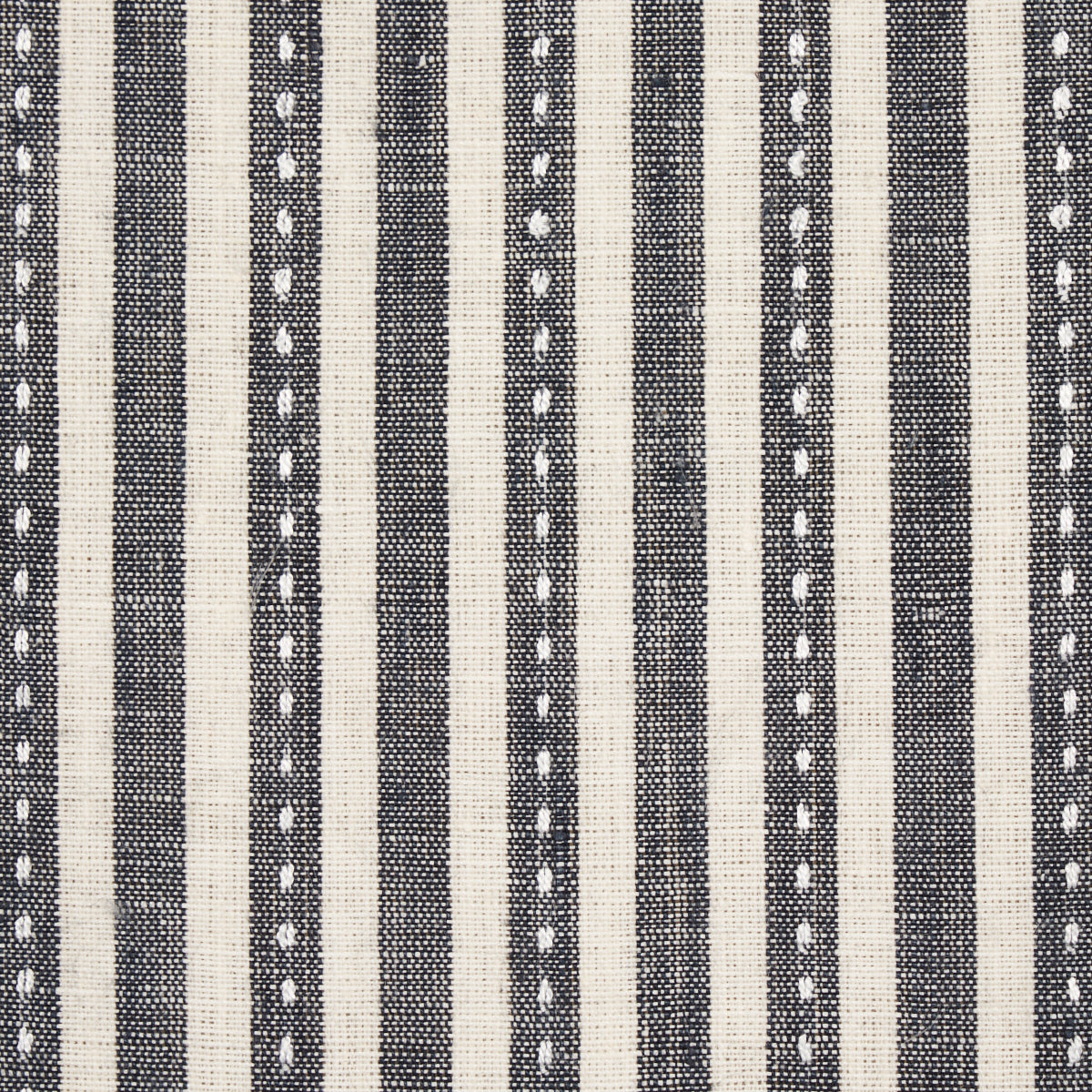 Schumacher Mathis Ticking Stripe Carbon Fabric 180592.0