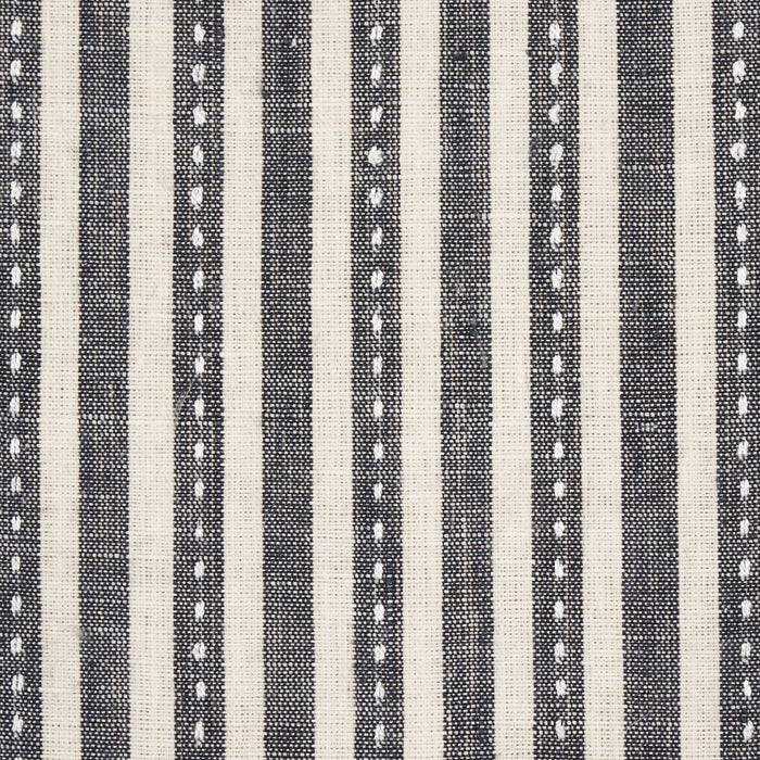 Schumacher Mathis Ticking Stripe Carbon Fabric Sample 180592