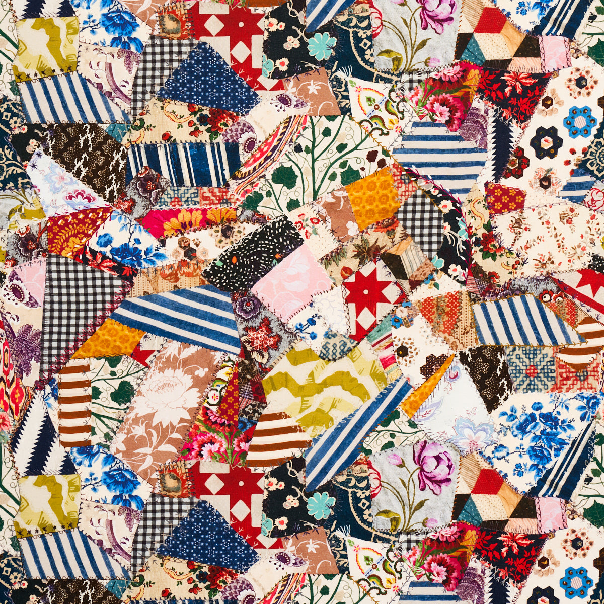 Schumacher Hotch Potch Crazy Quilt Document Fabric 180650.0