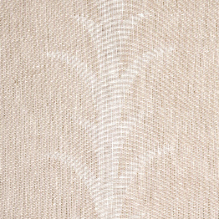 Schumacher Acanthus Stripe Sheer Taupe Fabric 180800