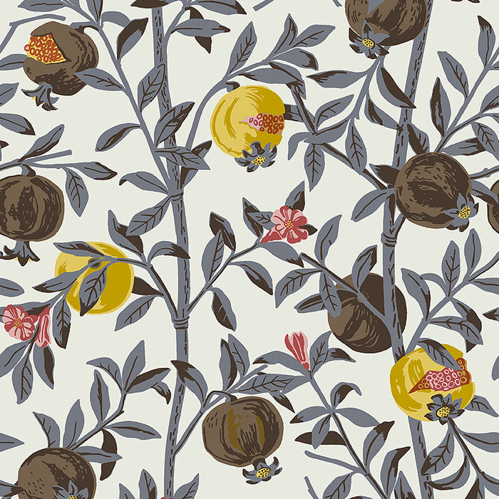 Schumacher Granatapple Slate And Ochre Wallpaper 1959