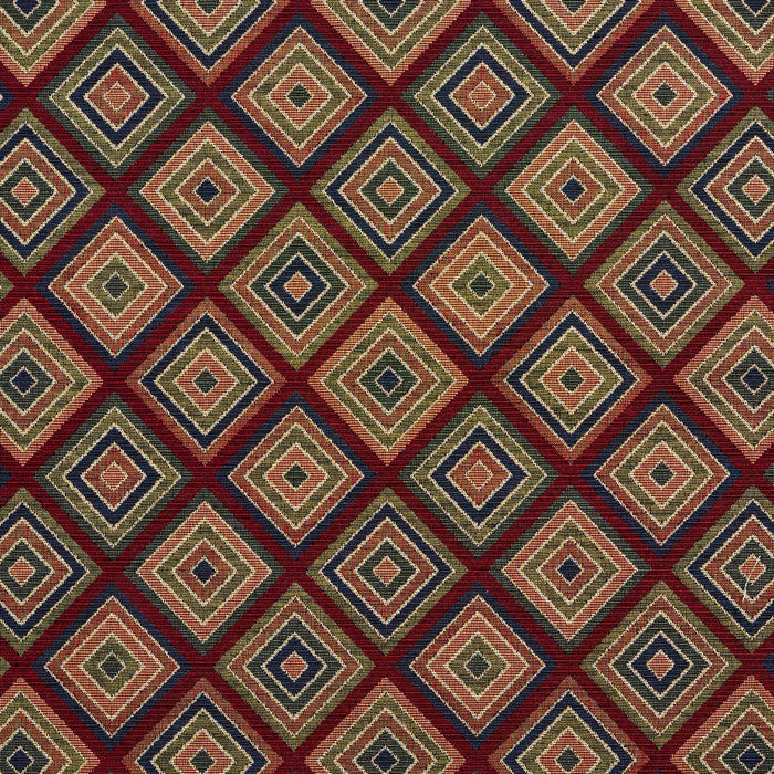 Charlotte Merlot Diamond Fabric Sample 1965