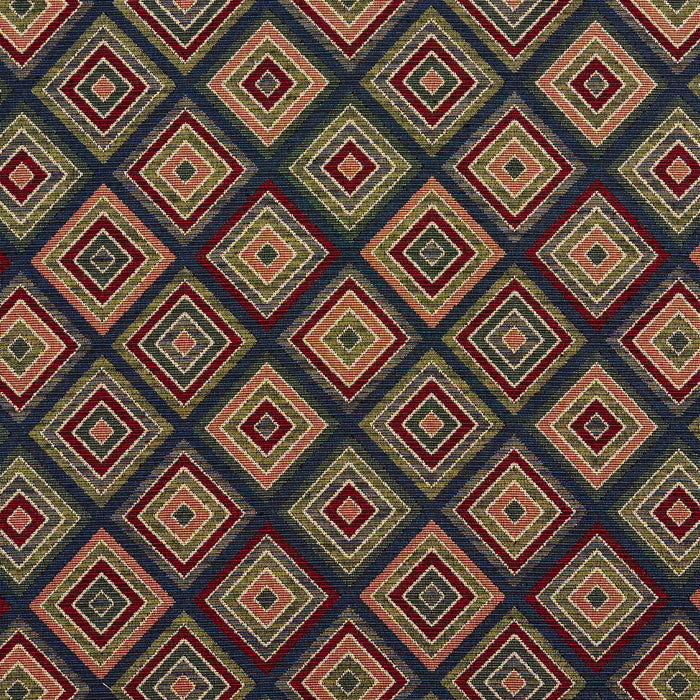 Charlotte Navy Diamond Fabric Sample 1967