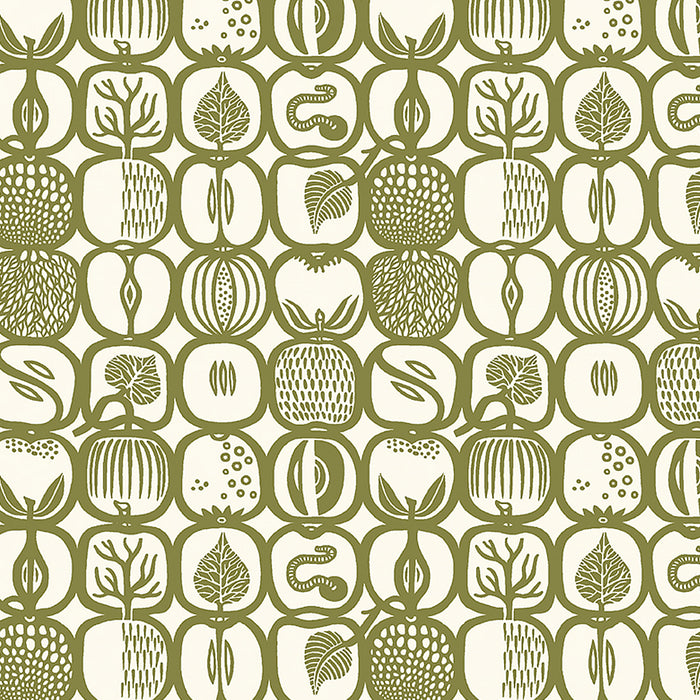 Schumacher Fruktlåda Olive Wallpaper 1971