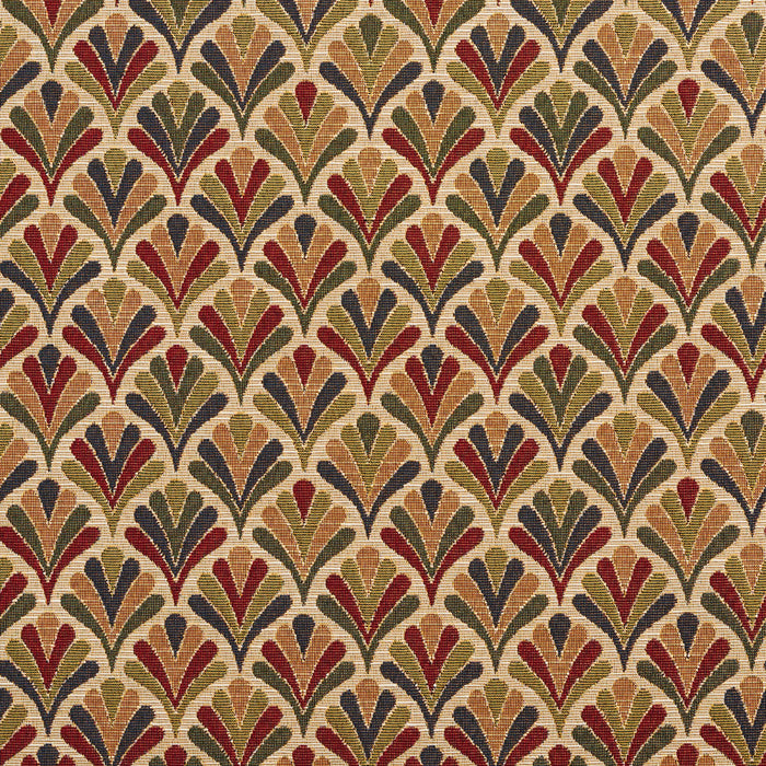 Charlotte Ecru Fan Fabric Sample 1976