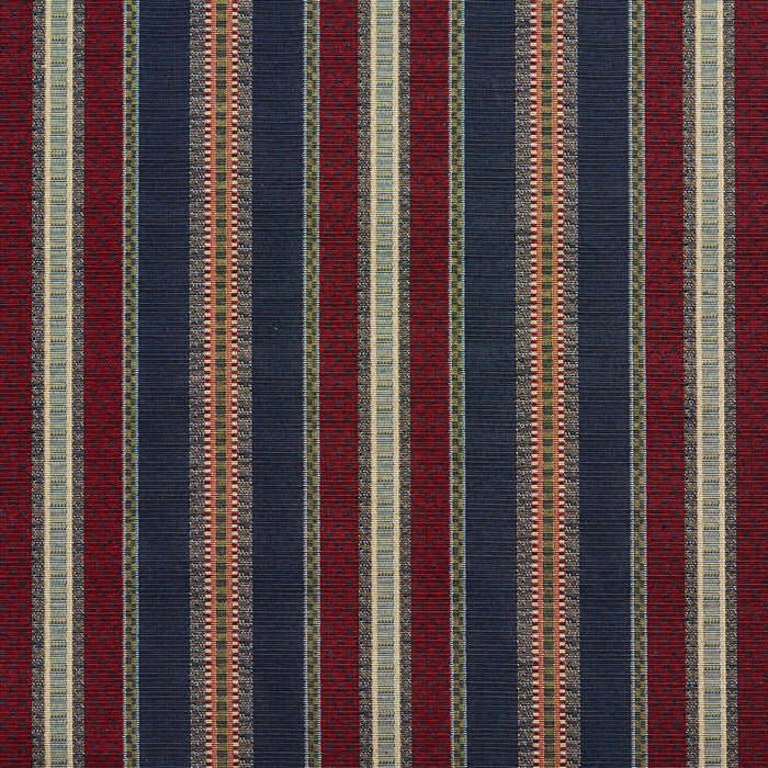 Charlotte Navy Stripe Fabric Sample 1987