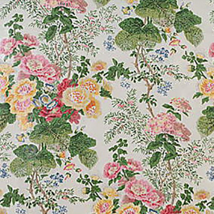 Lee Jofa Hollyhock Hdb White/Pink Fabric 2005100.101.0