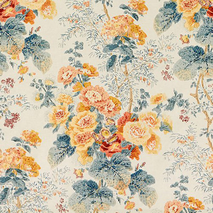 Lee Jofa Hollyhock Hdb Apricot/Lake Fabric 2005100.512.0