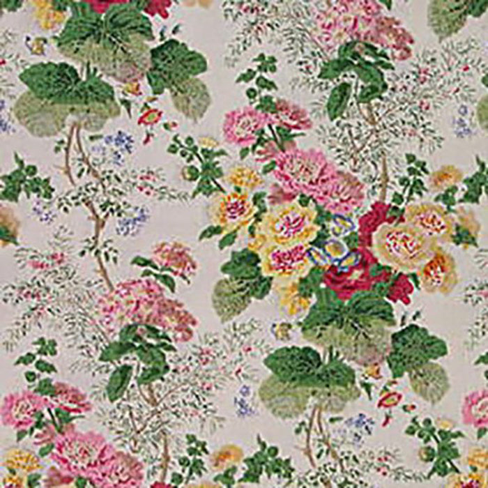 Lee Jofa Hollyhock Hb Wht/Pink Fabric 2005101.101.0