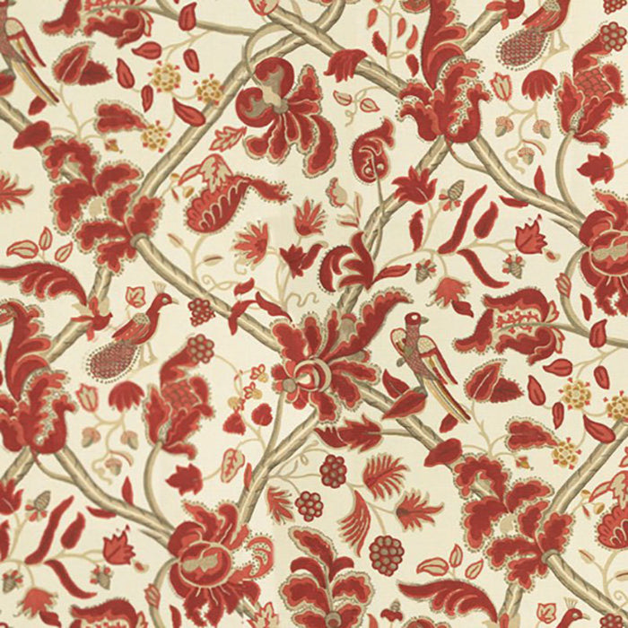 Lee Jofa Bloomsbury Red/Gold Fabric 2010125.194.0