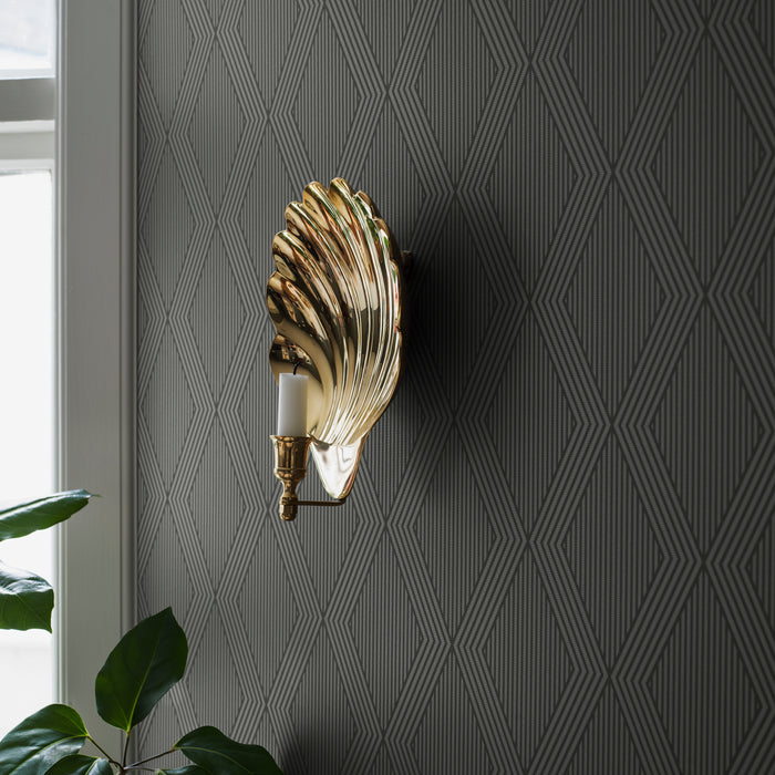 Schumacher Garbo Slate And Gold Wallpaper 2013