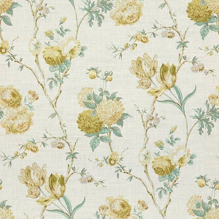 Lee Jofa Allegra Linen Green/Aqu Fabric 2015133.313.0