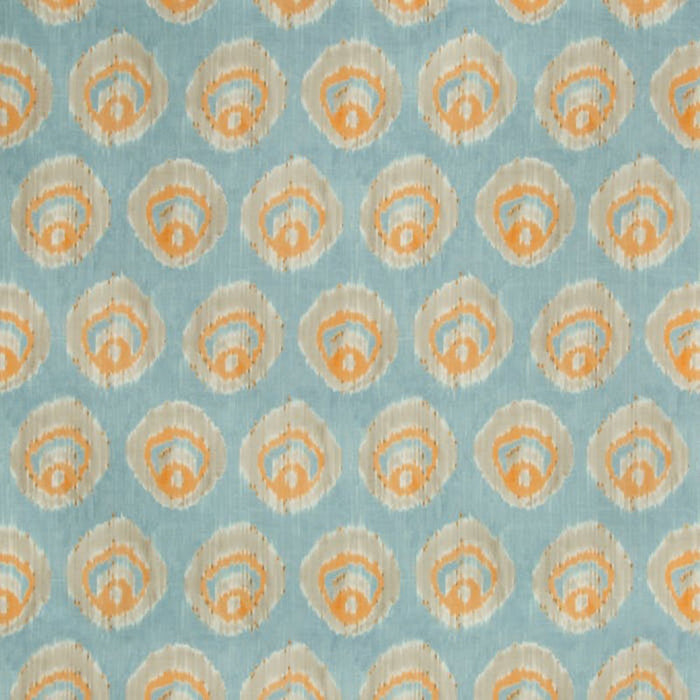 Lee Jofa Monaco Print Aqua/Melon Fabric 2018141.125.0