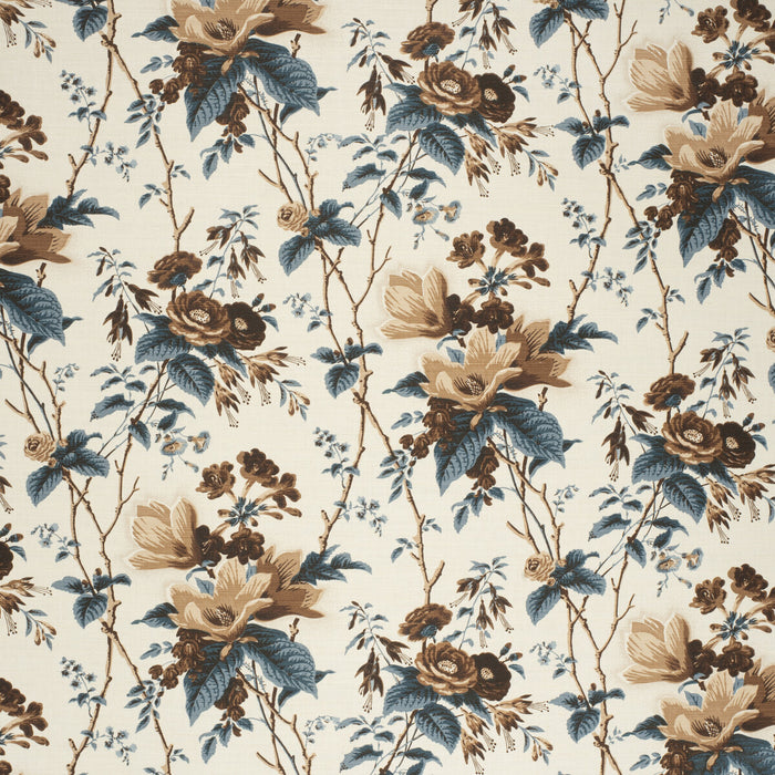 Lee Jofa De La Tour Blu/Brow/Whi Fabric 2020129.561.0