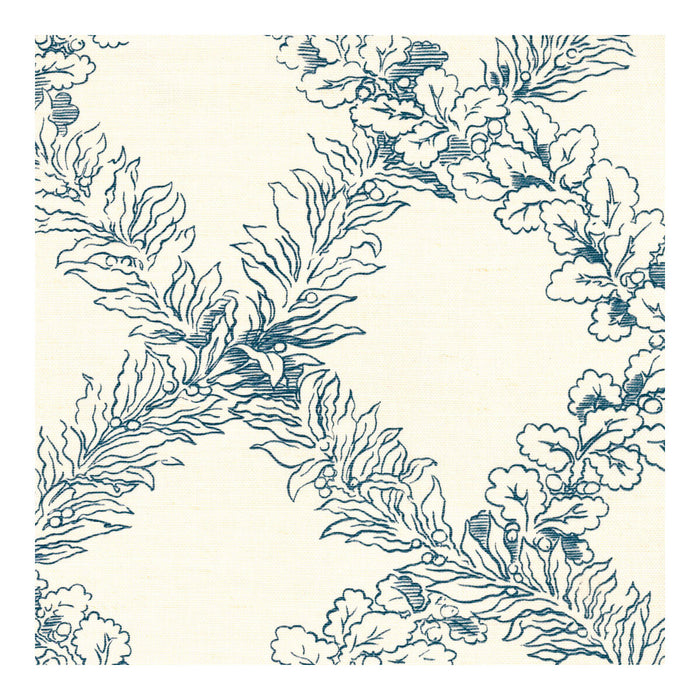 Lee Jofa Leaf Trellis Blue Fabric 2020138.150.0